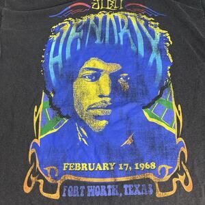JIMI HENDRIX FORT WORTH, TX 1968 VINTAGE WASHED SHIRT XL Shirt Sleeve Band ROCK